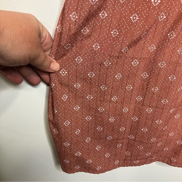 Roolee dusty rose smocked midi dress womens size XL dressy modest balloon sleeve - Picture 10 of 11